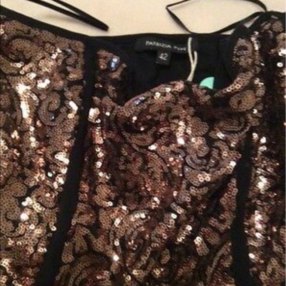 Patrizia Pepe Black/Copper Sequin Dress IT 42 - Picture 4 of 4